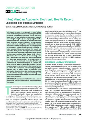 Integrating An Academic Electronic Health Record