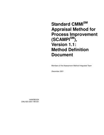 Standard CMMI(SM) Appraisal Method For Process 