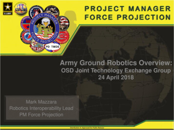 Army Ground Robotics Overview - NCMS