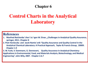 Control Charts In The Analytical Laboratory