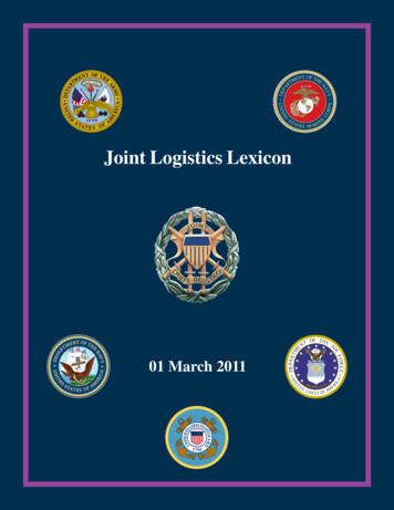 Joint Logistics Lexicon