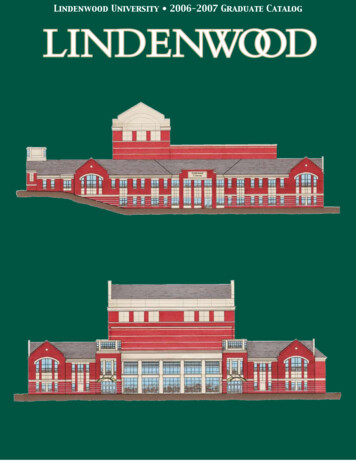 Lindenwood University 2006-2007 Graduate Catalog