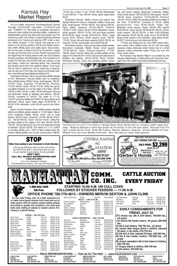 Grass & Grain, July 22, 2008 Page 17 Kansas Hay Market Report