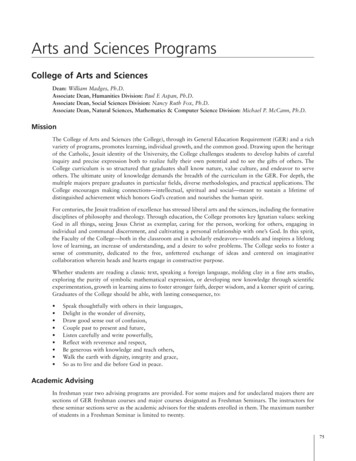 Arts And Sciences Programs - SJU WordPress Sites