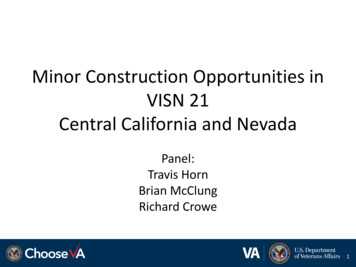 Minor Construction Opportunities In VISN 21 Central .