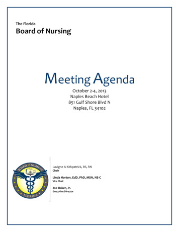 October Meeting Agenda - Floridasnursing.gov
