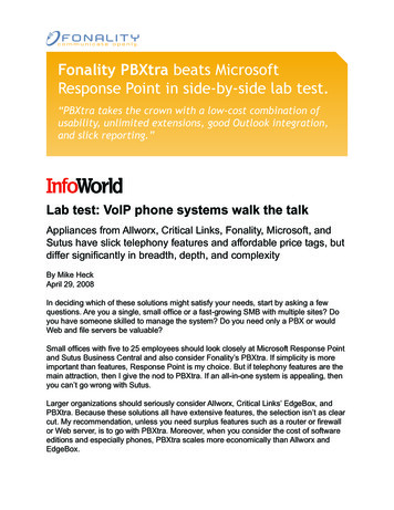 Fonality PBXtra Beats Microsoft Response Point In Side-by .