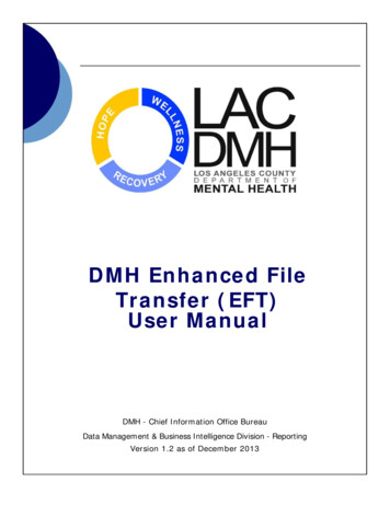 DMH Enhanced File Transfer (EFT) User Manual