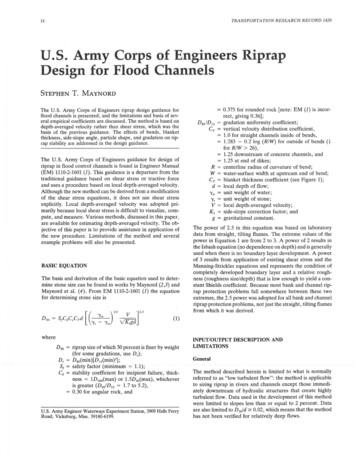 U.S. Army Corps Of Engineers Riprap Design For Flood 