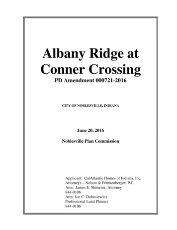 Albany Ridge At Conner Crossing - Home / City Of .