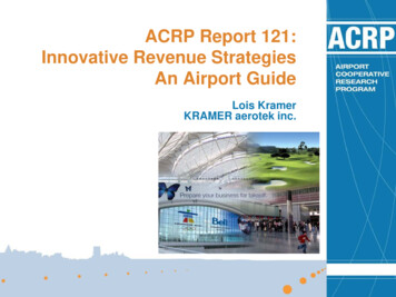 ACRP Report 121: Innovative Revenue Strategies An 