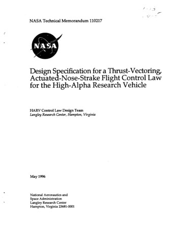 Design Specification For A Thrust-Vectoring, Actuated-Nose .