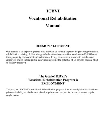 ICBVI Vocational Rehabilitation Manual - Idaho