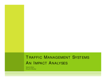 TRAFFIC MANAGEMENT SYSTEMS AN IMPACT ANALYSES