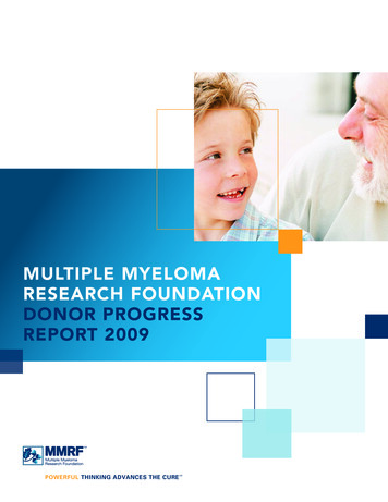 MULTIPLE MYELOMA RESEARCH FOUNDATION DONOR 
