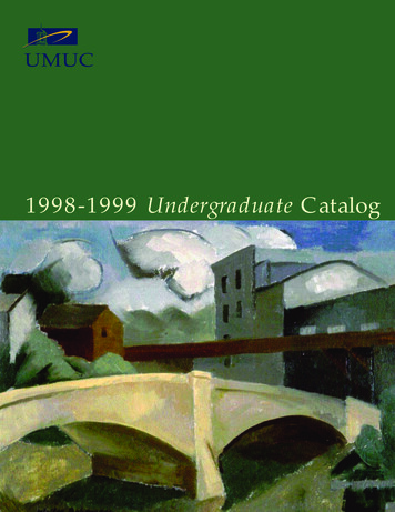 1998-1999 Undergraduate Catalog - Maryland