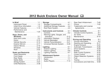 2012 Buick Enclave Owner Manual M - GMC