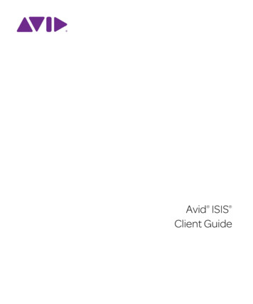 Avid ISIS Client Guide - Fbcoverup 