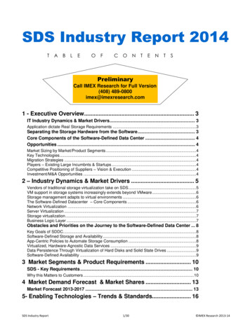 SDS Industry Report 2014 - IMEX Research