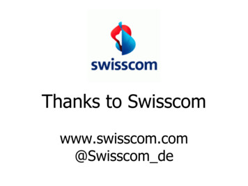 Thanks To Swisscom - OWASP Foundation Open Source .