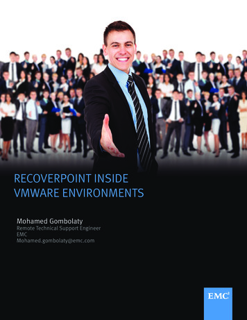 RECOVERPOINT INSIDE VMWARE ENVIRONMENTS