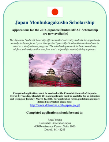 Japan Monbukagakusho Scholarship