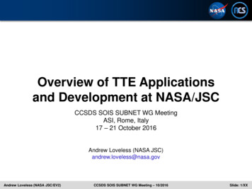 Overview Of TTE Applications And Development At NASA/JSC
