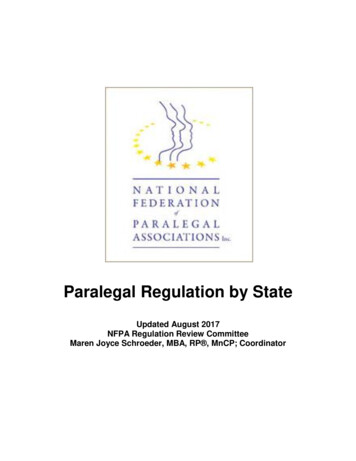 Paralegal Regulation By State