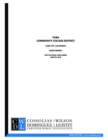 YUBA COMMUNITY COLLEGE DISTRICT