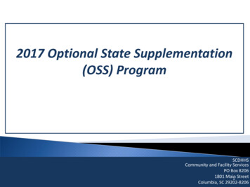2017 Optional State Supplementation (OSS) Program