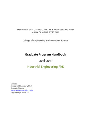 Graduate Program Handbook 2018-2019 Industrial 