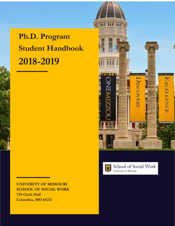Ph.D. Program Student Handbook 2018-2019