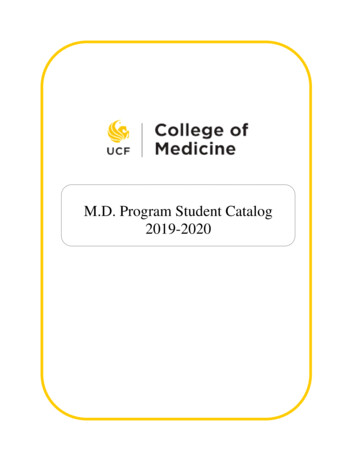 M.D. Program Student Catalog 2019-2020 - Med.ucf.edu