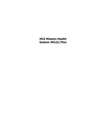 HCA Mission Health System 401(k) Plan