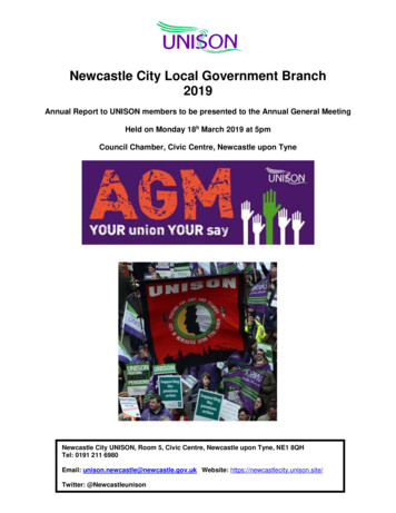Newcastle City Local Government Branch 2019