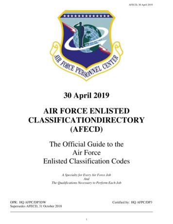 30 April 2019 AIR FORCE ENLISTED 
