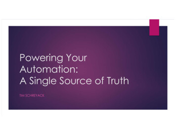 Powering Your Automation: A Single Source Of Truth