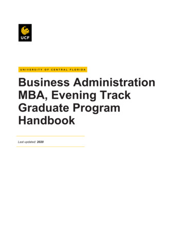 Business Administration MBA, Evening . - Graduate.ucf.edu