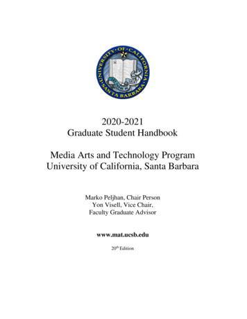 2020-2021 Graduate Student Handbook Media . - 
