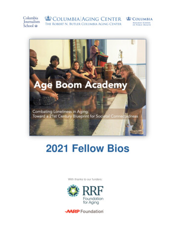 2021 Fellow Bios - Ageboom.columbia.edu