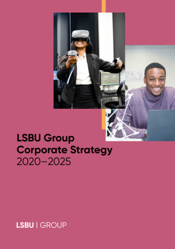 LSBU Group Corporate Strategy 2020–2025