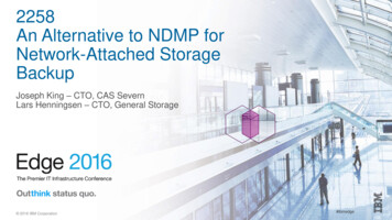 2258 An Alternative To NDMP For Network-Attached Storage