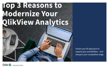 Top 3 Reasons To Modernize Your QlikView Analytics