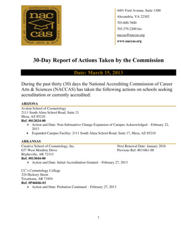 30 Day Report Of Actions Taken By The Commission