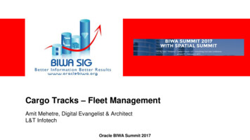 Cargo Tracks Fleet Management - The Oracle Big Data
