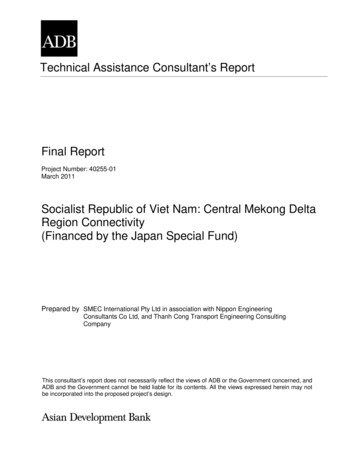 Technical Assistance Consultant’s Report Final Report