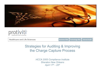 Strategies For Auditing & Improving The Charge Capture Process