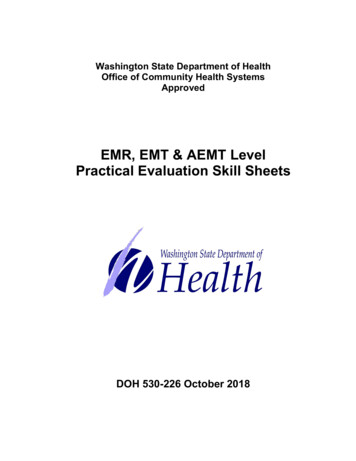 EMR, EMT, AEMT Practical Evaluation Skill Sheets
