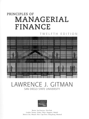 MANAGERIAL FINANCE - GBV