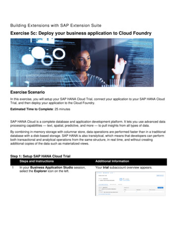 Exercise 5c: Deploy Your Business Application To Cloud Foundry